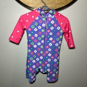 5 For $30 Floral Kids Rashguard in Pink and Blue